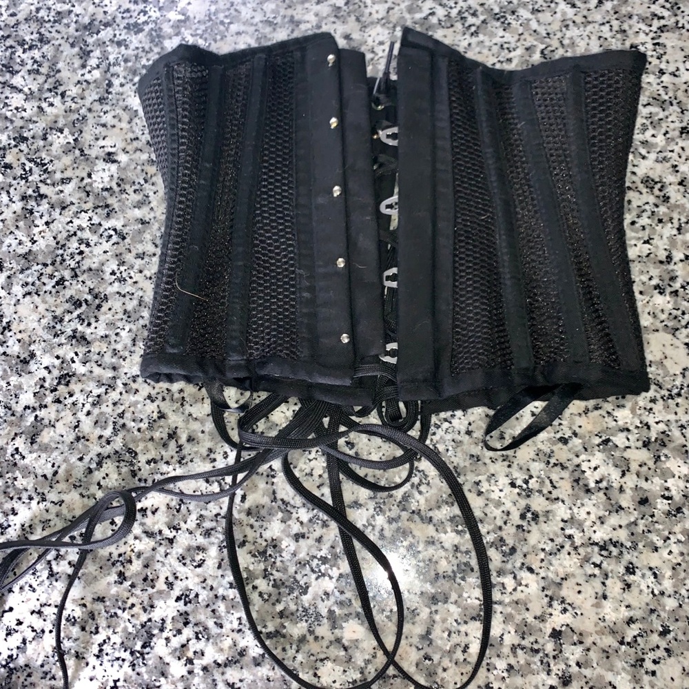 Steel boned corset